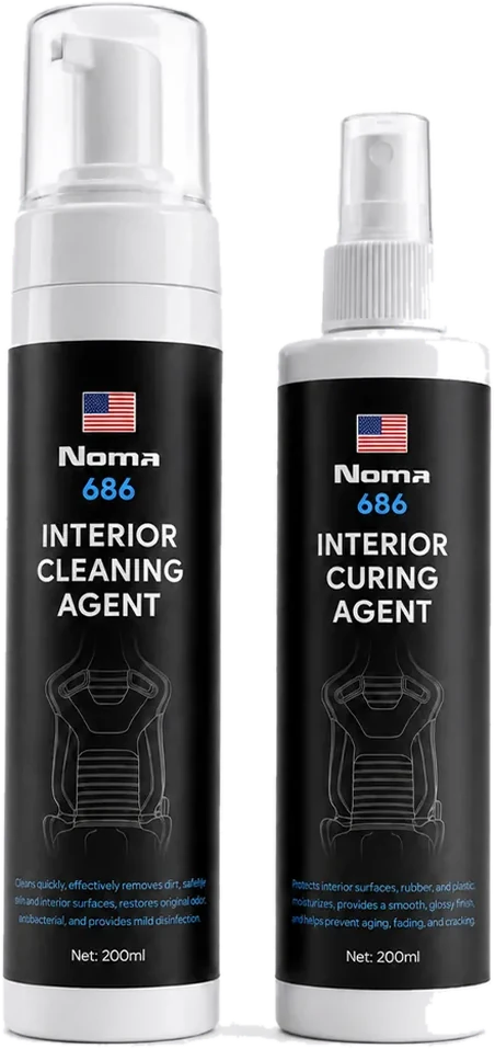 Một bộ NOMA 686 gồm chai làm sạch và chai dưỡng ghế da